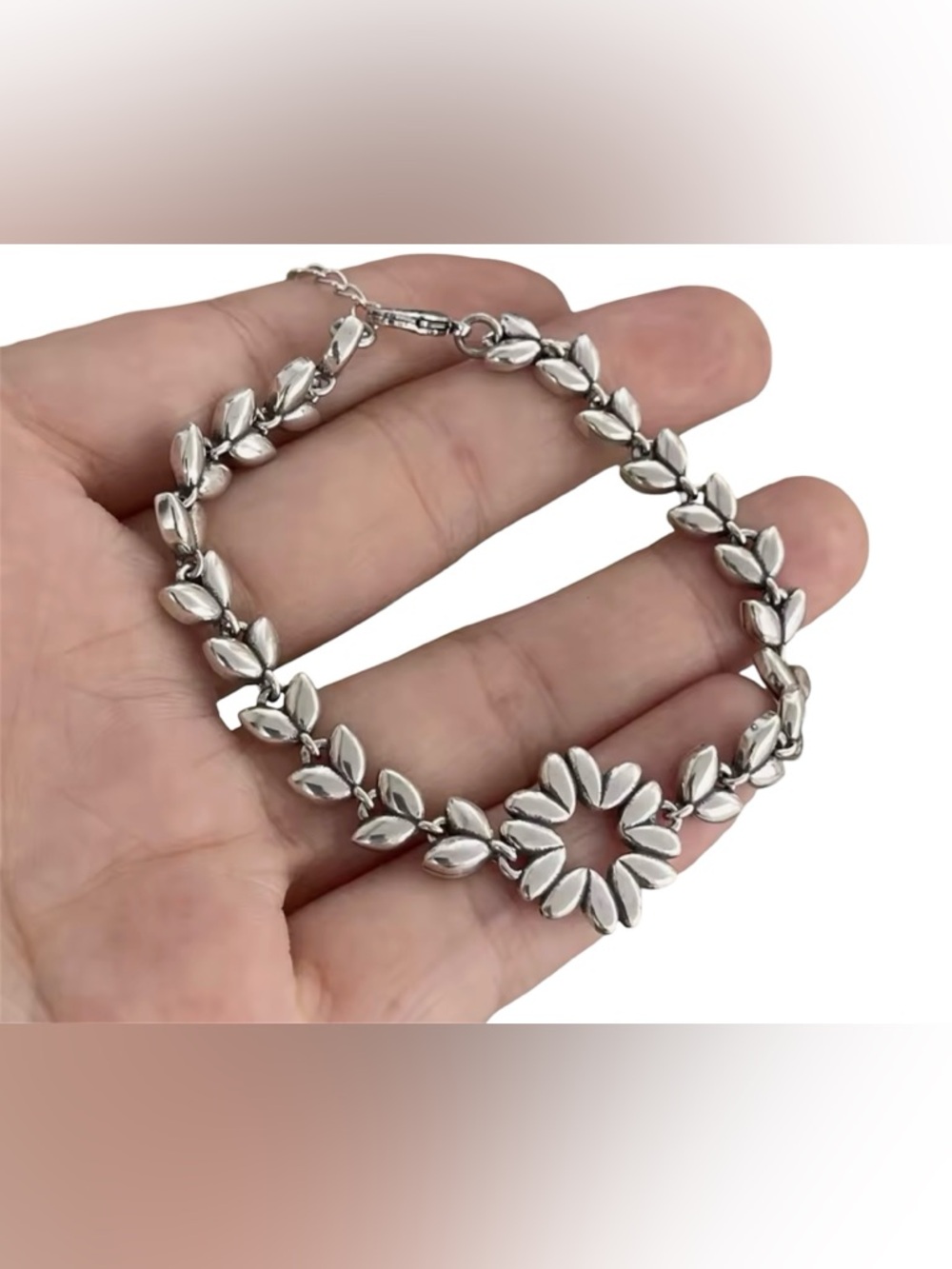 New Southwestern .925 Stamped Bracelet - Picture 3 of 8